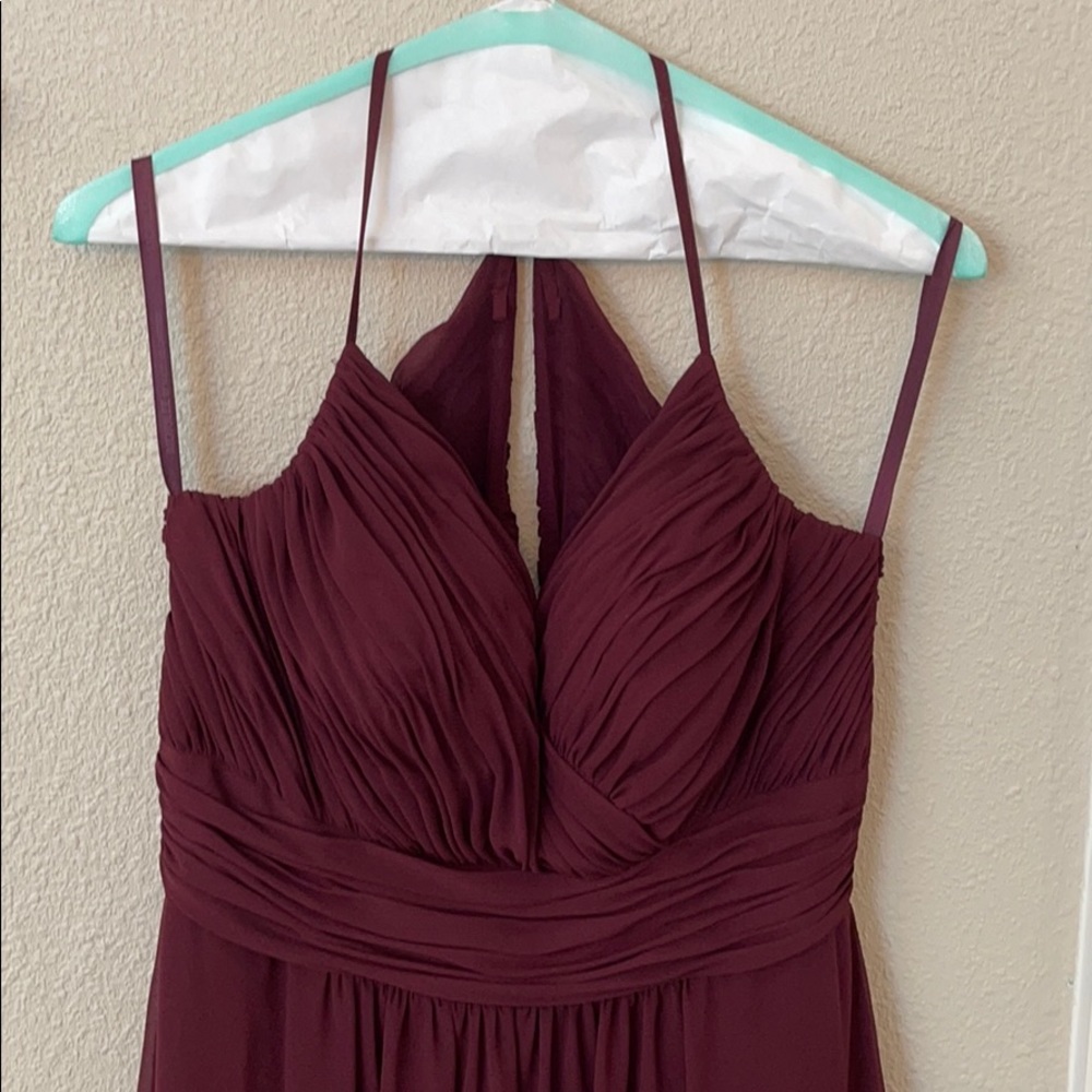 Mori Lee Bridesmaid Dress Cabernet Style 21664